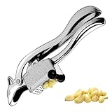 SOLUSTRE Knoblauchpresse mit Abnehmbarem Presskorb Ergonomischer Griff Gleichmäßiges ohne Auslaufen Küchenwerkzeug für Haushalt Restaurant und Hotelgebrauch
