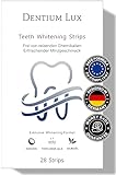 Dentium Lux Zahnaufhellung Whitening Strips | Peroxidfrei | Risikofrei testen | Zahnverfärbungen entfernen | Ohne Empfindlichkeit | Premium All-in-One Whitening-Lösung für weiße Zähne | 28 Strips