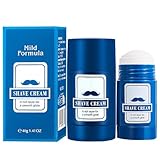 Rasiercreme für Männer – 40 g feuchtigkeitsspendende Rasiercreme | 2 in 1 Glatter Bartbalsam zur Haarentfernung für die Bartpflege