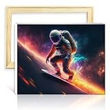 LiHEQING Malset zum Zeichnen auf Leinwand, Astro-Surfer, Malen nach Zahlen, für Erwachsene und Anfänger, Bild als Heimdekoration, Geschenk, ohne Rahmen (60 x 75 cm)