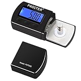 Proster Digital Tonarmwaage Digitale Turntable Stylus Force Scale Gauge Tester 0,01-5g LCD-Hintergrundbeleuchtung Messgerät für Turntables Tonarm Phono -mit 5g Kalibrierung Gewichte (Schwarz)