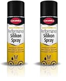 Caramba Performance Silikon Spray, Gleitspray zum Pflegen und Schützen, Schmieröl für Kunststoff, Gummi und Metall, Farblos und Geruchsarm, 300 ml (Packung mit 2)