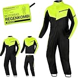 SHIMA HYDRODRY 2.0 Motorrad Regenbekleidung Kombi Wasserdicht Reflektierend Damen Herren Set Regenkombi Waterproof Regenschutz Atmungsaktiv Motorradkombi (Motorradanzug Unisex, Fluo, M)