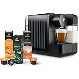 Tchibo Cafissimo „milk“ Kaffeemaschine Kapselmaschine inkl. 30 Kapseln für Caffè Crema, Espresso, Kaffee und Milchspezialitäten, Schwarz