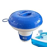 Pool-Tablettenschwimmer – Chlorschwimmer Tablettenspender | Chlorspender für Pool, 12,7 cm große Kapazität, schwimmender Pool-Chlorinator, Pool- und Spa-Chlortablettenhalter, Poolzubehör