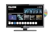 Falcon WebOS SMART Camping TV – Multituner DVB-S2 & DVBT2, 12V/24V/240V Integrierter DVD-Player, Bluetooth 5.0, Sprachsteuerung, Appsteuerung, Streaming, 3 x HDMI, 2 x USB, Netflix UVM. (19 Zoll)