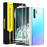 VSEER 2+2 Stück Schutzfolie für Panzerglas für Huawei P30 Pro 5G, 3D-Volle Bedeckung Hohe Klarheit Bruchsicherheit Huawei P30 Pro Displayschutzfolie