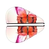 YoupO Haarturban mit Schmetterlings-Aufdruck, super saugfähig, Mikrofaser, schnelltrocknend, Haarturban für lockiges, langes, dickes Haar, Rosa / Orange