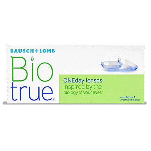 Bausch + Lomb Biotrue ONEday Tageslinsen, sphärische Kontaktlinsen, weich, 30 Stück / BC 8.6 mm / DIA 14.2 / -2 Dioptrien