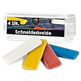 OfficeTree 4 x Schneiderkreide 55x20mm - Nähkreide für Hellen und Dunklen Stoff - Stoffkreide zum Markieren von Schnittmustern