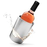 BigDean Weinkühler aus doppelwandigem Edelstahl – Flaschenkühler für Wein & Champagner – Sektkühler mit langer Kühldauer