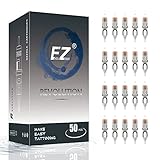 EZ Tattoo Nadeln Set - 50 Stück #12 Gemischt (3RS 5RS 7RS 9RS 11RS) Standard Round Shader Tattoo Cartridge Nadeln Assortiert für Tattoo Maschine - Revolution