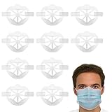 3D-Maskenhalterung, 10 Stück Gesichtsmasken Innerer Stützrahmen Stützhalterung zum Schutz des Lippenstifts und Angenehmes Atmen