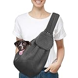 SlowTon Hundetragetasche, Haustier Hand Schleuderträger Schultertasche Verstellbare Gepolsterte Schultergurt mit Fronttasche Tragetuch Hund für Spaziergang Aktivitäten im Freien und Ausflüge