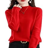 TOBILE Damen Rollkragen Pullover Kunstwolle Kaschmir Pullover Frauen Strickpullover Rollkragen Langarm Pullover Herbst Winter Kleidung Warm Pullover Tops