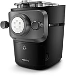 Philips Nudelmaschine Serie 7000 - ProExtrude-Technologie, Automatisches Abwiegen, vollautomatisch, 8 Formscheiben, Schwarz (HR2665/93)