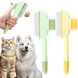 Selbstreinigender Flohkamm für Katzen,Katzenkamm,Pflegeeinrichtung für Haustiere,Selbstreinigende Katzenbürste Flohkamm Katze Hund,Katzenkamm Massagekamm Mit Entriegelungsknopf, Hundekamm