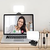 Toocking Videokonferenz Licht,Beleuchtungsset mit 3 Lichtmodi und Stufenloser Dimmung,für Videokonferenz,Make-up,Live-Übertragung,Fernarbeit,Online-Meetings und Laptop Videokonferenzen