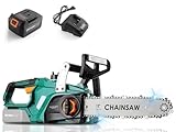 Akku Kettensäge mit Li-Ion 20V Akku(4000mAh),12 Zoll Elektro Kettensäge mit Automatische Öler,Bürstenloser Motor mit Ladegerät,Handkettensäge für Gartenscheren und Holzschneiden,mit Rückschlagschutz