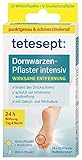 tetesept Dornwarzen Pflaster Intensiv – Dornwarzenpflaster zur wirksamen Entfernung – effektiv mit Milch- und Salicylsäure – 2x12 Wirkstoffpunkte + 12 Druckschutzpflaster