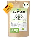 EWL Naturprodukte Inulin Pulver BIO 200g, Ballaststoffe Pulver aus Agave gewonnen, Inulinpulver Bio aus kontrolliert biologischem Anbau