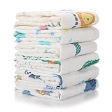 Kaisibum Musselintücher für Baby,6er-Pack Spucktücher aus 100% Baumwolle,Baby Spucktücher für Jungen und Mädchen,50x25cm,weich,langlebig,luftdurchlässig und extrem saugstark