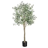 YOLEO Künstlicher Olivenbaum 180cm kunstpflanze Künstliche Pflanzen groß Olivenbaum Künstlich Kunstbaum wie echt für Wohnzimmer Schlafzimmer Büro Deko (Typ 2)