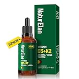 Vitamin D3 K2 hochdosiert Tropfen - 20000I.E. + Vitamin K2 MK7 200 mcg pro Dosis, Vegetarische, Ohne Zusätze, In Deutschland Produziert