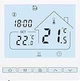 Beok Thermostat Heizung Digital Programmierbar Thermostate Fussbodenheizung Raumthermostat Für Wasser Fußbodenheizung Temperaturregler Wandthermostat 230V 3A TOL47-WP Non-WiFi