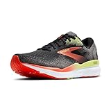 Brooks Herren Ghost 16 Sneaker, Black Mandarin Red Green, 42.5 EU