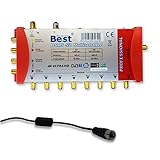 HD Multischalter 5/8 Sat Multiswitch 5/8 Verteiler 1 Sat für 8 Teilnehmer Receiver TV mit extern Netzteil Digital HDTV FullHD 4K UHD Satelliten Antenne Satellitenschüssel