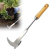 Unkrautstecher, Manueller Unkrautstecher Aus Edelstahl Mit Langem Griff, 2025 Upgrade L-förmige Garten-Ritzen-Unkrautstecher-Sichel, Zum Entfernen Von Moos Und Unkraut In Pflastersteinfugen 32cm