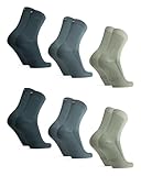 DANISH ENDURANCE 6 Paar Bambus Business Socken, Bunte Sommersocken, Superweich & Atmungsaktiv, Anti-Blasen, Unisex für Herren & Damen, Mehrfarbig (2xDunkelgrün, 2xHellgrün, 2x Mittelgrün), 43-47
