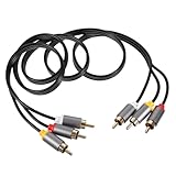 LRXIYODE Audio Kabel Langlebiges Stereo Kabel mit Kupfer und PVC Material Zuverlässige Signalübertragung für Tv und Geeignet für Lautsprecher und Heimkinoanschluss