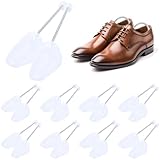 UCAMP Schuhspanner 9 Paar Schuhstrecker,Gr.38-45 Schuhspanner Herren,Schuhdehner,Schuhformer aus Kunststoff,Shoe Tree für Einstellbare Länge und Breite,für Alle Arten Von Schuhen,Transparent-Weiß