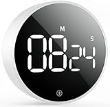 VOCOO Digitaler Küchentimer - Magnetischer Countdown Timer mit 3 Lautstärkestufen, Eieruhr mit großem LED-Bildschirm für Heim Fitness Klassenzimmer(einschließlich Batterien)