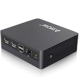 AWOW Mini PC Celeron N3450 8GB DDR4, 128GB M.2 SATA SSD, Mini Desktop Computer, AL34 Micro PC, 4K HD, Dual HDMI 1.4, 2.4G/5G Dual WiFi, Gigabit Ethernet, 4 X USB, BT 4.2