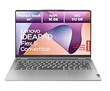 Lenovo IdeaPad Flex Convertible 5 Laptop | 14' WUXGA Display | AMD Ryzen 7 7730U | 16GB RAM | 512GB SSD | AMD Radeon Grafik | Windows 11 Home | QWERTZ | grau | 3 Monate Premium Care