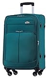 BEIBYE 4 Rollen Reisekoffer .Stoffkoffer Handgepäck Kindergepäck Gepäck Koffer Trolley Set-XL-L-M (Turquoise, M-Handgepäck-54cm)