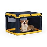 A 4 Pet Hundetransportbox Faltbar Hundetragetasche für Reisen Garten Wohnung Atmungsaktiver Hundebox für kleine Hunde und Katzen Indoor & Outdoor 4 Größen
