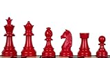 Sunrise Chess Staunton 6 Schachfiguren aus Kunststoff in Rot – Lebendige Ästhetik für EIN dynamisches Schacherlebnis (Königshöhe 95 mm)
