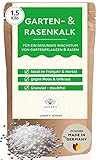 Rasenkalk gegen Moos & Unkraut 1.5Kg - Ideal Im Frühjahr & Herbst - 100% natürlich & langfristige Moos Verdrängung - Rasenkalk Granulat Für Streuwagen - Tierfreundlich - Kalk Für Rasen