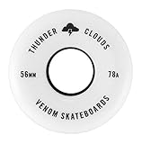 Venom Skateboards Thunder Clouds V2 All Terrain Street Skateboard-Räder, weich griffig, 78a Longboard Cruiser, perfekt für rauen Untergrund – 54 mm, 56 mm, 58 mm, 60 mm, 56mm
