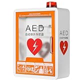 MOUNW AED-Defibrillator-Wandschrank, AED-Aufbewahrungsschrank, Passend Für Die Meisten AED-Modelle, Mit Alarmsystem, Doppelschaltersteuerung, Für Das Heimbüro