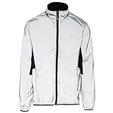 Trespass Zig, Silver Reflective, XL, Wasserdichte Sportjacke aus Reflektivem Material für Herren, X-Large, Grau