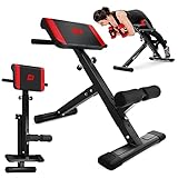 HS HOP-SPORT Rückentrainer Hyperextension 45° Bauchtrainer HS-1016 klappbares Fitnessgerät für Zuhause
