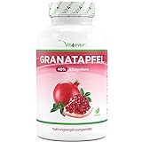 Granatapfel Extrakt - 180 Kapseln - Premium: 40% Ellagsäure - Hochdosiert mit 1800 mg pro Tagesdosis - Vegan - Laborgeprüft