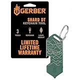 Gerber Multifunktions-Tool und Schlüsselanhänger, Shard DT, Dog Tag mit 3 Funktionen für die kleinen Alltagsprobleme, Länge: 6,5 cm, Gewicht: 28 g, Edelstahl, Grün, 1074006