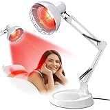 Zrwuldu Infrarotlampe Wärmelampe 100 watt Rotlichtlampe Infrarotlicht Table Infrarotlichtlampe Rotlicht Strahler Infrarotleuchte Wärmestrahler mit Timer Tragbarer Heimgebrauch mit Infrarotlicht