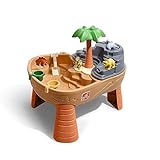 Step2 Dino Dig Sand & Wassertisch mit Dinosaurier & Jungle | Wasserspieltisch für Kinder mit 7-teiligem Zubehör Set | Wasserspielzeug / Sandtisch für den Garten.